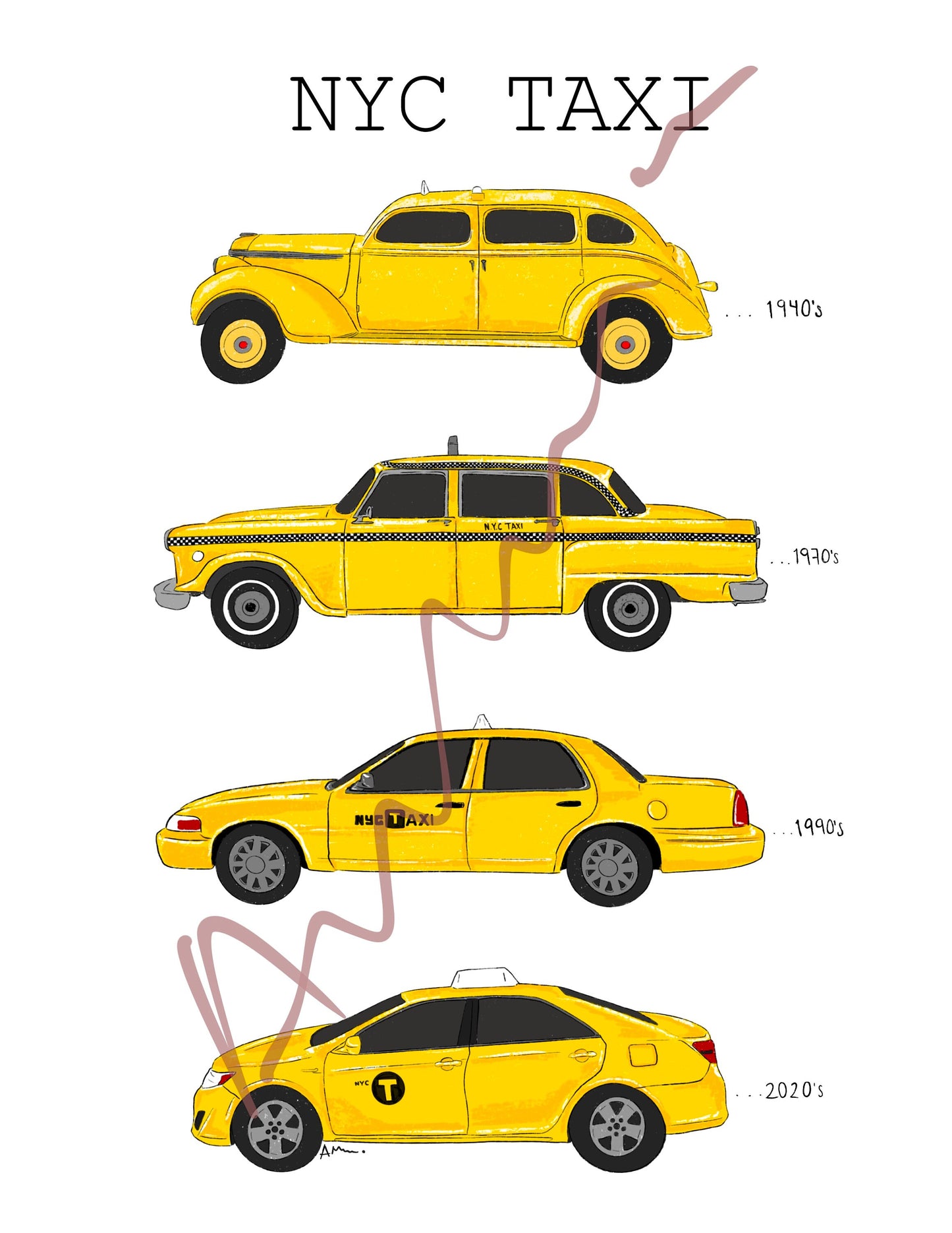 NYC Taxi Illustration