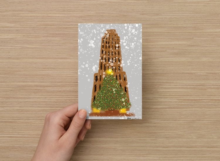 NYC Christmas Postcards Set